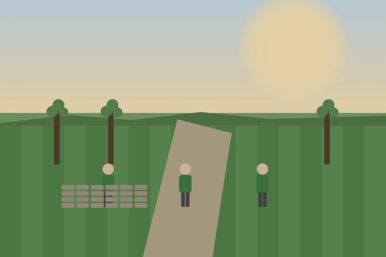 Landscape crew installing pavers and outdoor materials